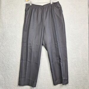 Alfred Dunner Dress Pants Womens 22W Classics Black Pull On Pockets Trousers NWT